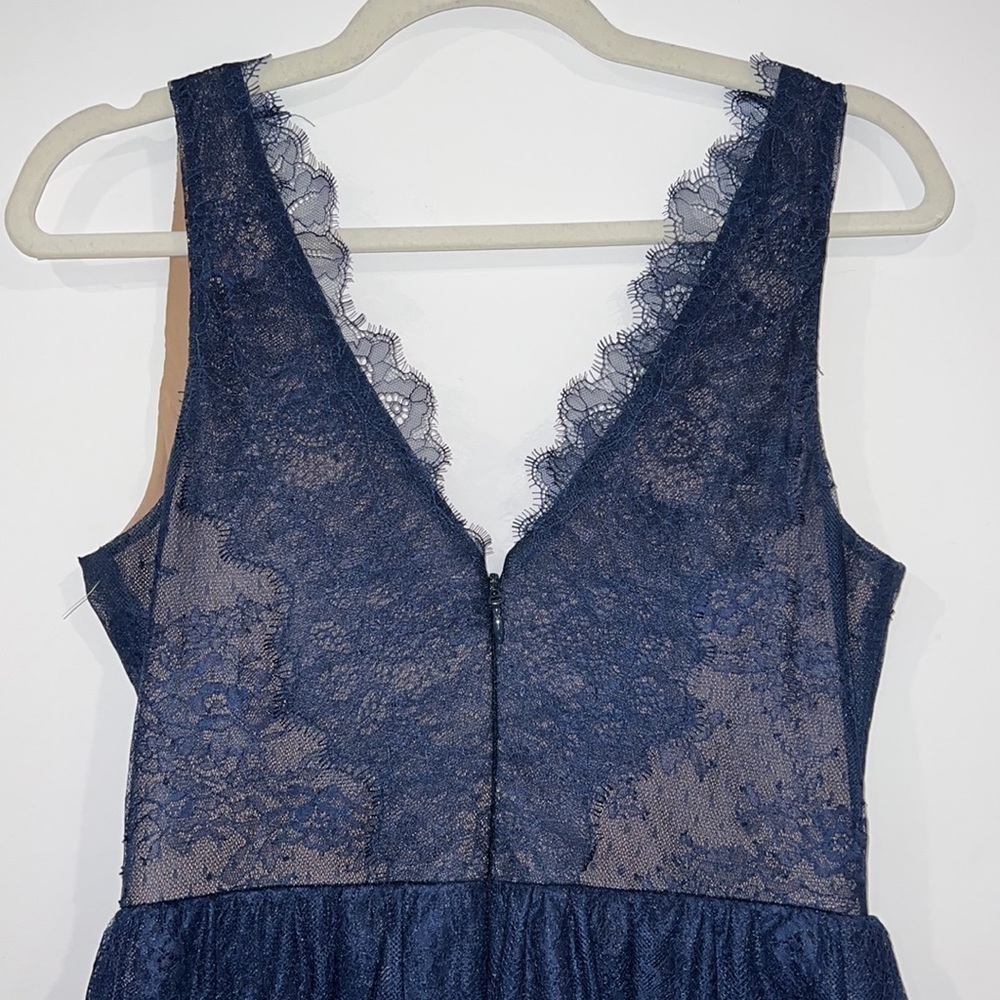 BCBGMAXAZRIA Navy Blue Willa Lace Cocktail Mini Dress Sz Small - Picture 12 of 17
